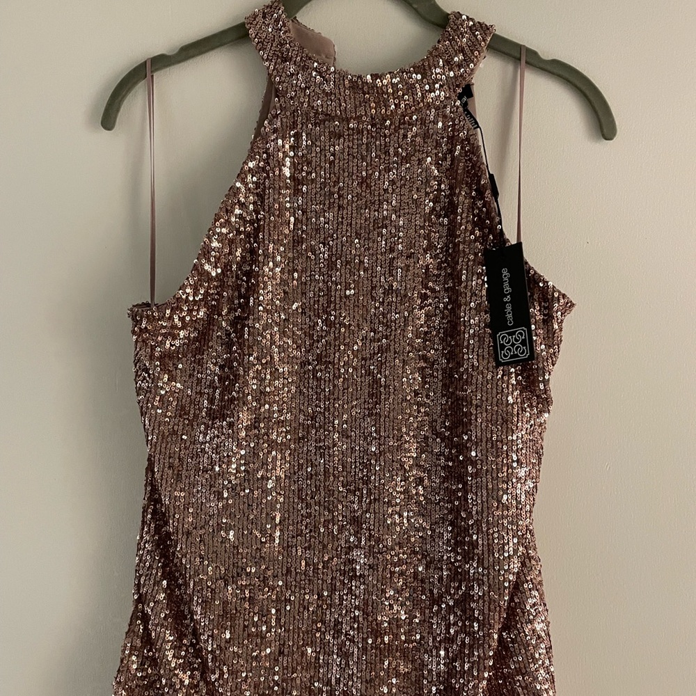 Shimmery Rose gold top